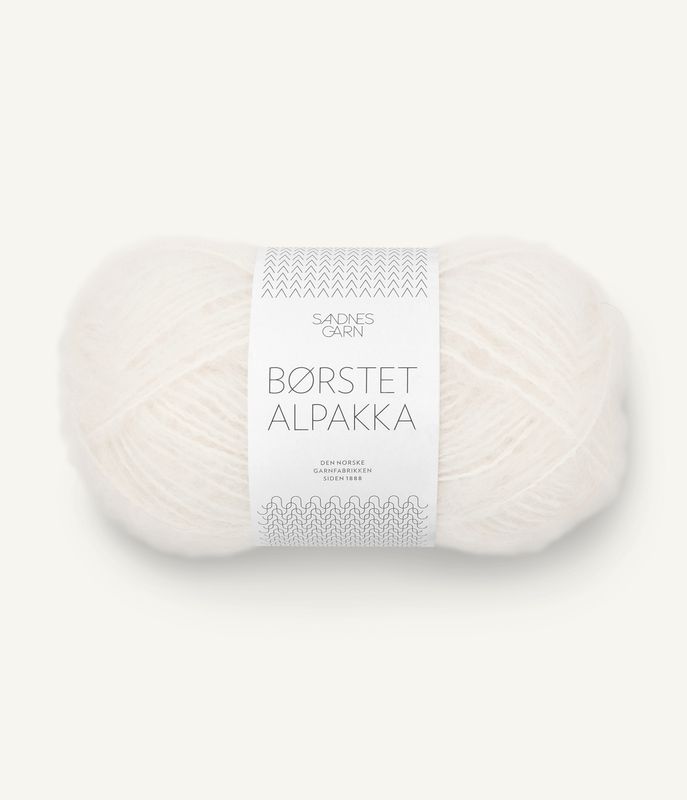 Børstet Alpakka 1001 White